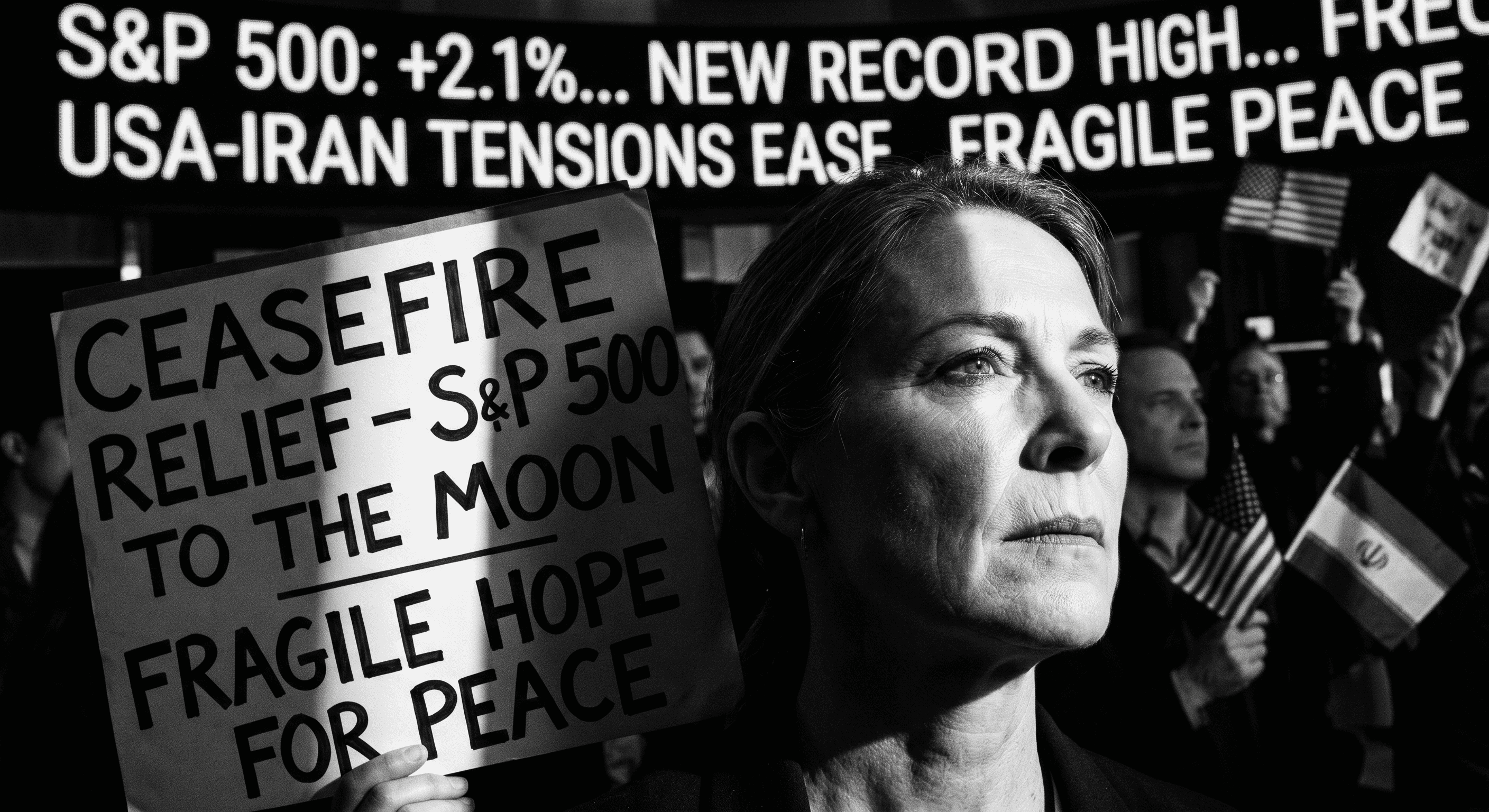 Fragile U.S.-Iran Ceasefire Sparks Relief Rally, Sending S&P 500 Toward Record Highs